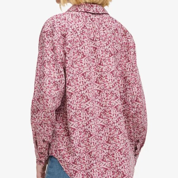 Calvin Klein Jeans womens Abstract button up shirt Size Large - Picture 2 of 6